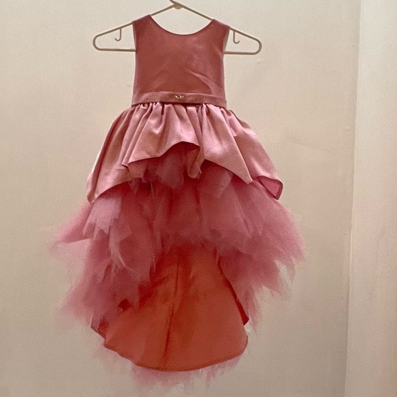 Stunning Girls’ Formal Dress with Pink Tulle & Accent Coat | Size 4 - Picture 12 of 14